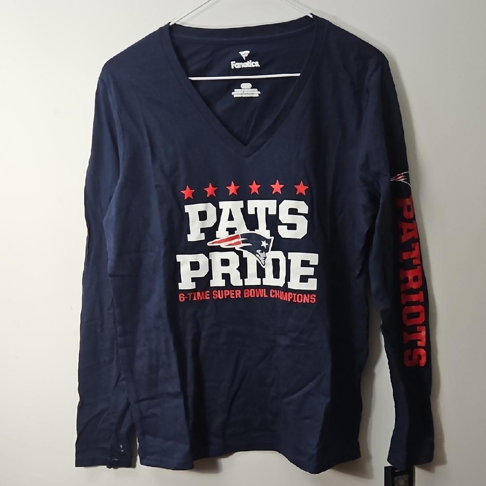 Fanatics Navy Patriots Pride Long Sleeve Shirt